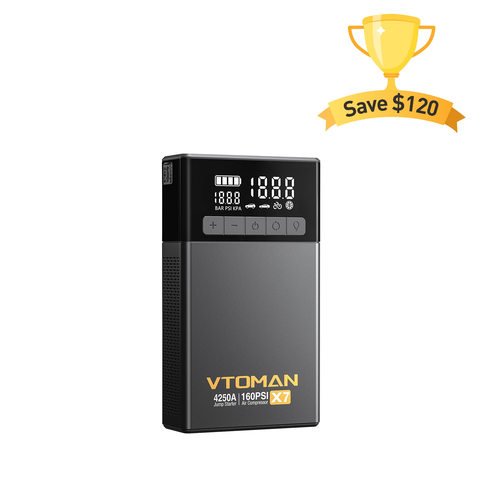 VTOMAN X7 Jump Starter With Air Compressor CA.VTOMAN