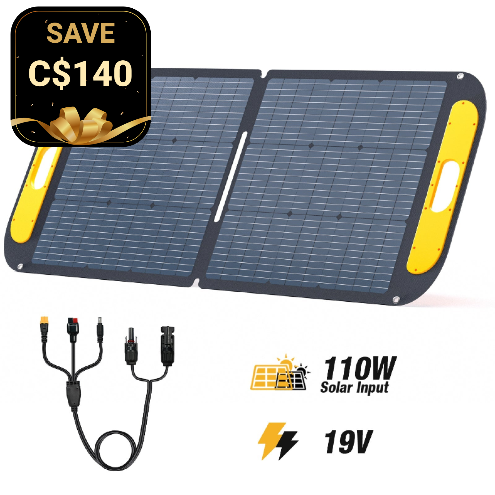 VTOMAN 110W Foldable Portable Solar Panels