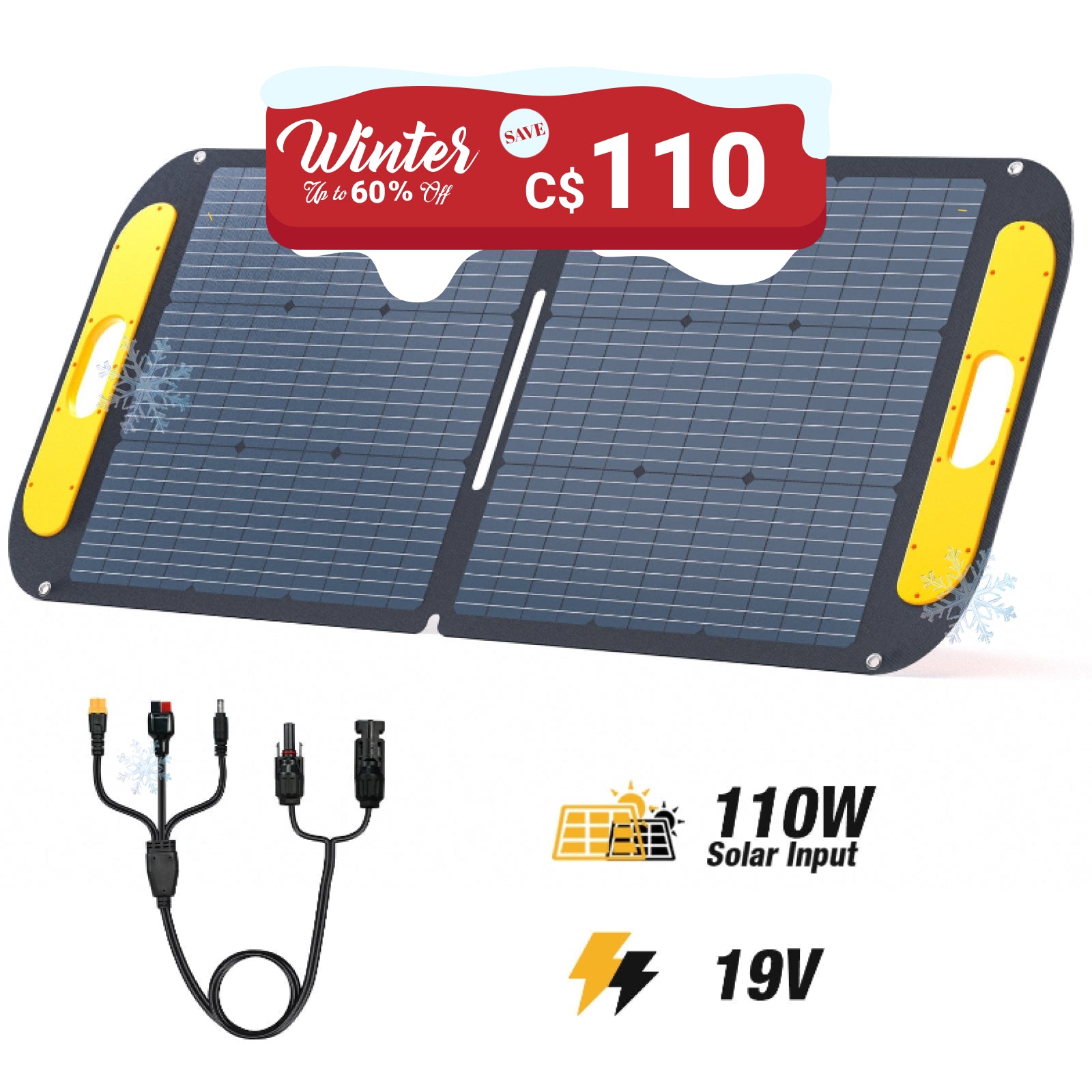 VTOMAN 110W Foldable Portable Solar Panels