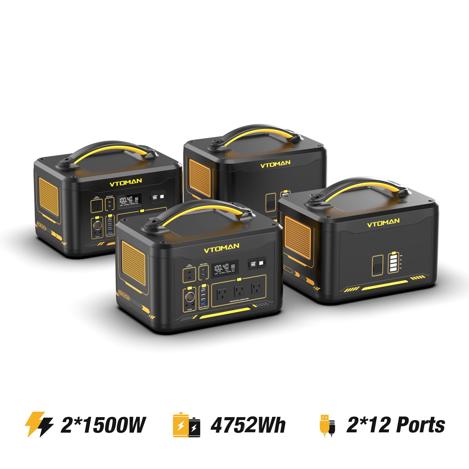 2-jump 1500x power station 1500W and 2-extra battery