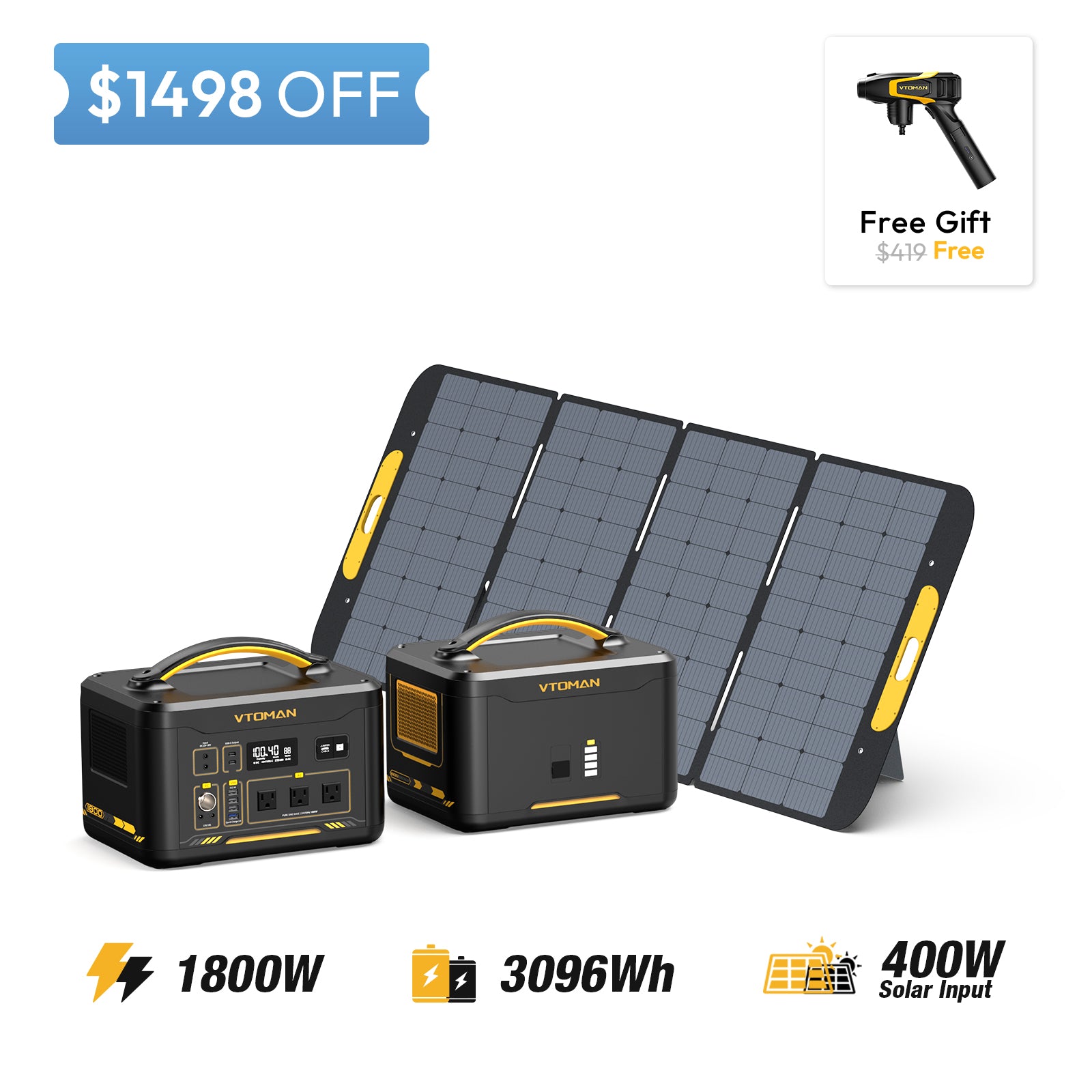 jump 1800 and 1548wh extra battery and 400w solar panel save $1498in summer sale