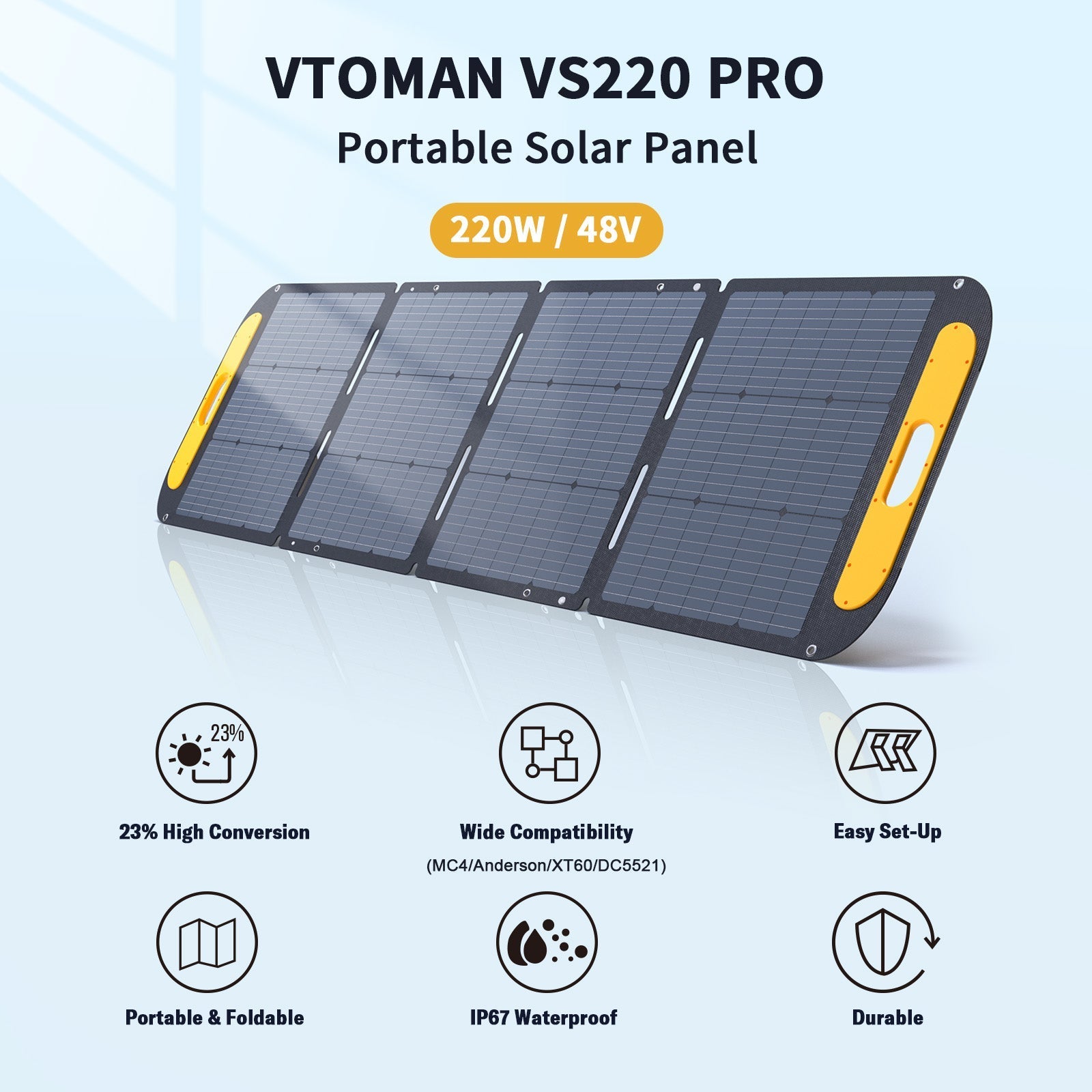 vs220pro-220w-48v solar panel