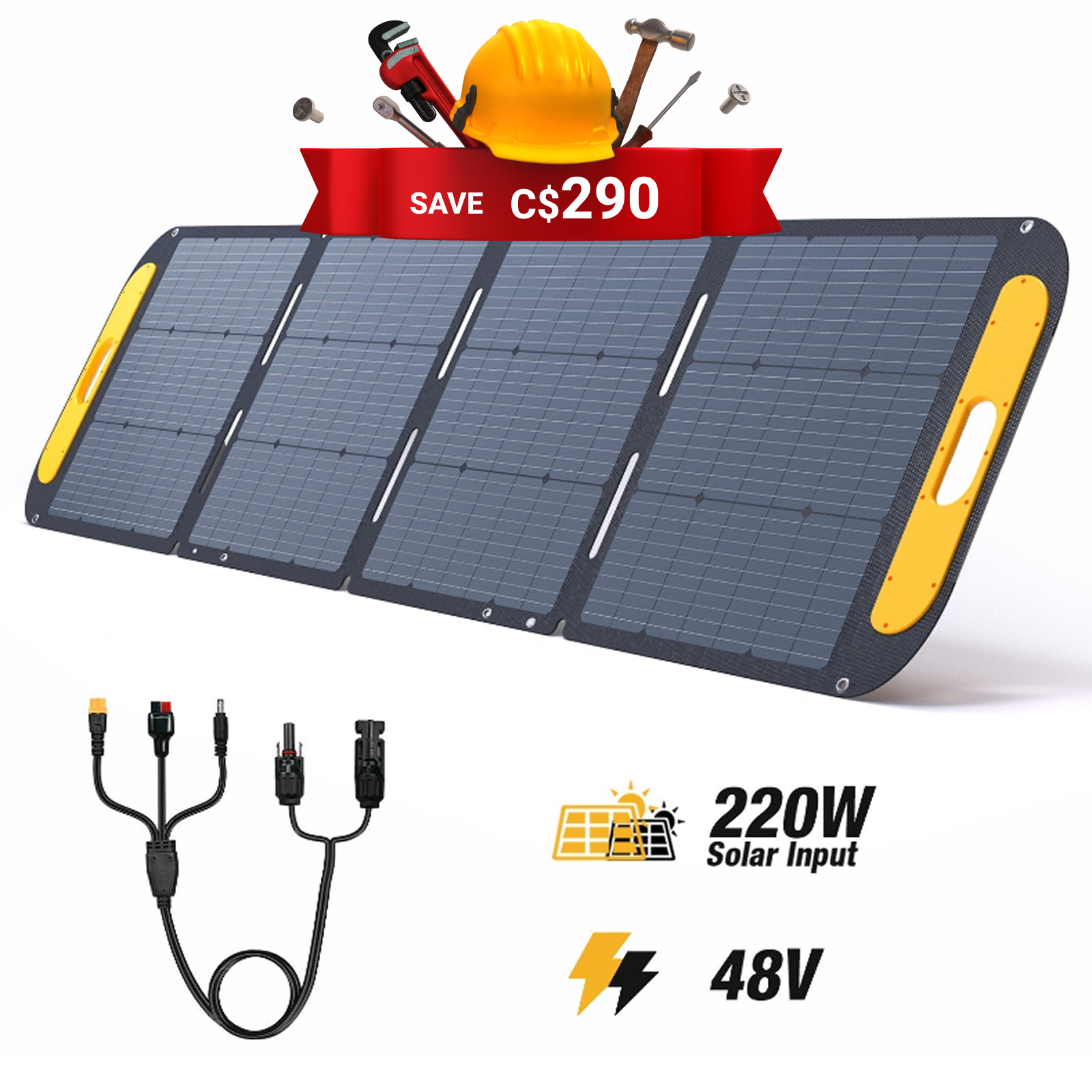 VTOMAN 220W Portable Solar Panel