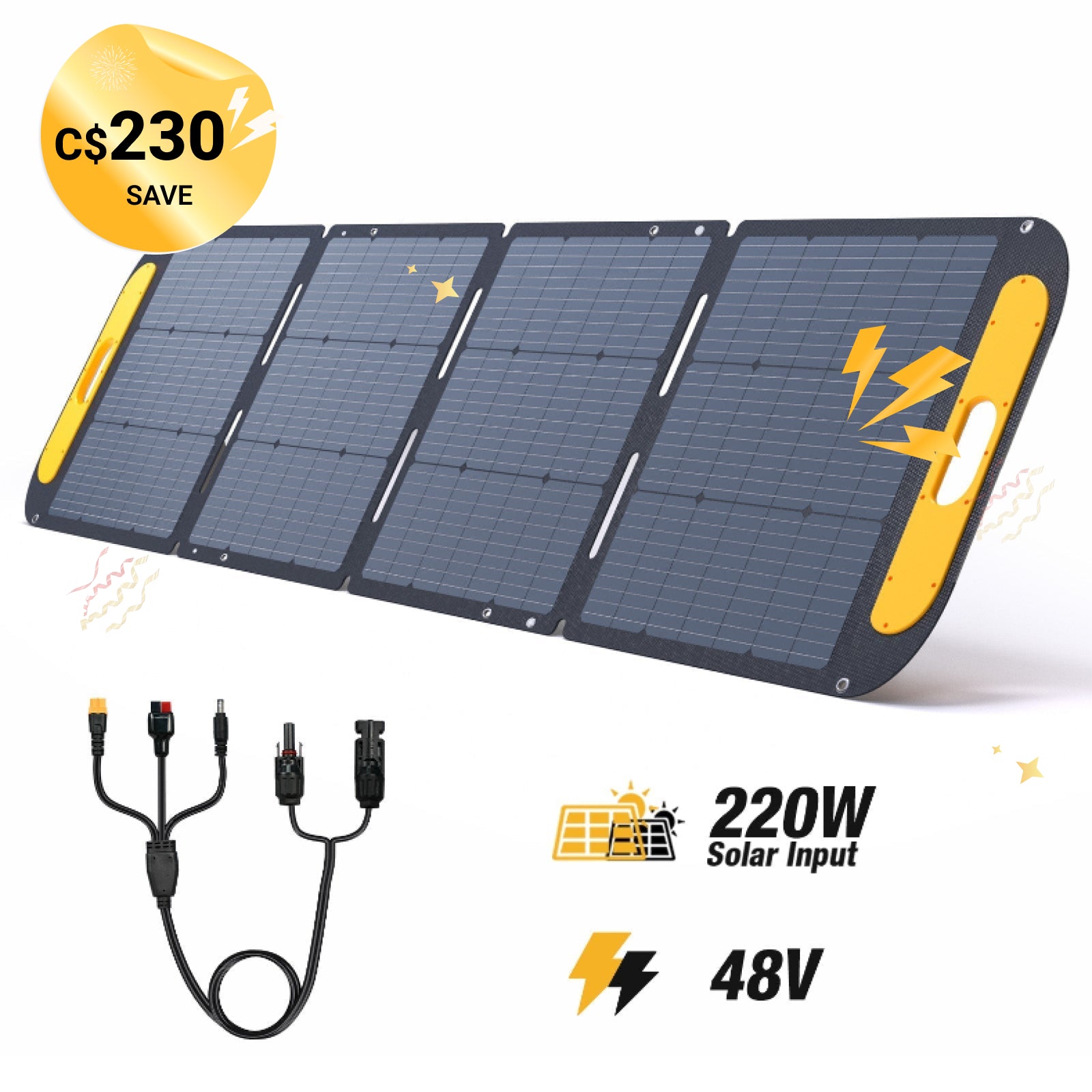 VTOMAN 220W Portable Solar Panel