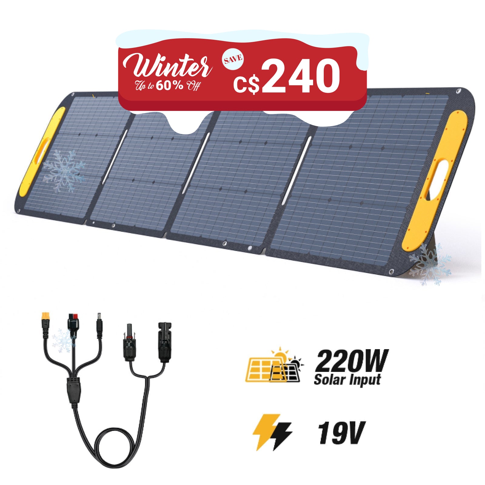 VTOMAN 220W Portable Solar Panel