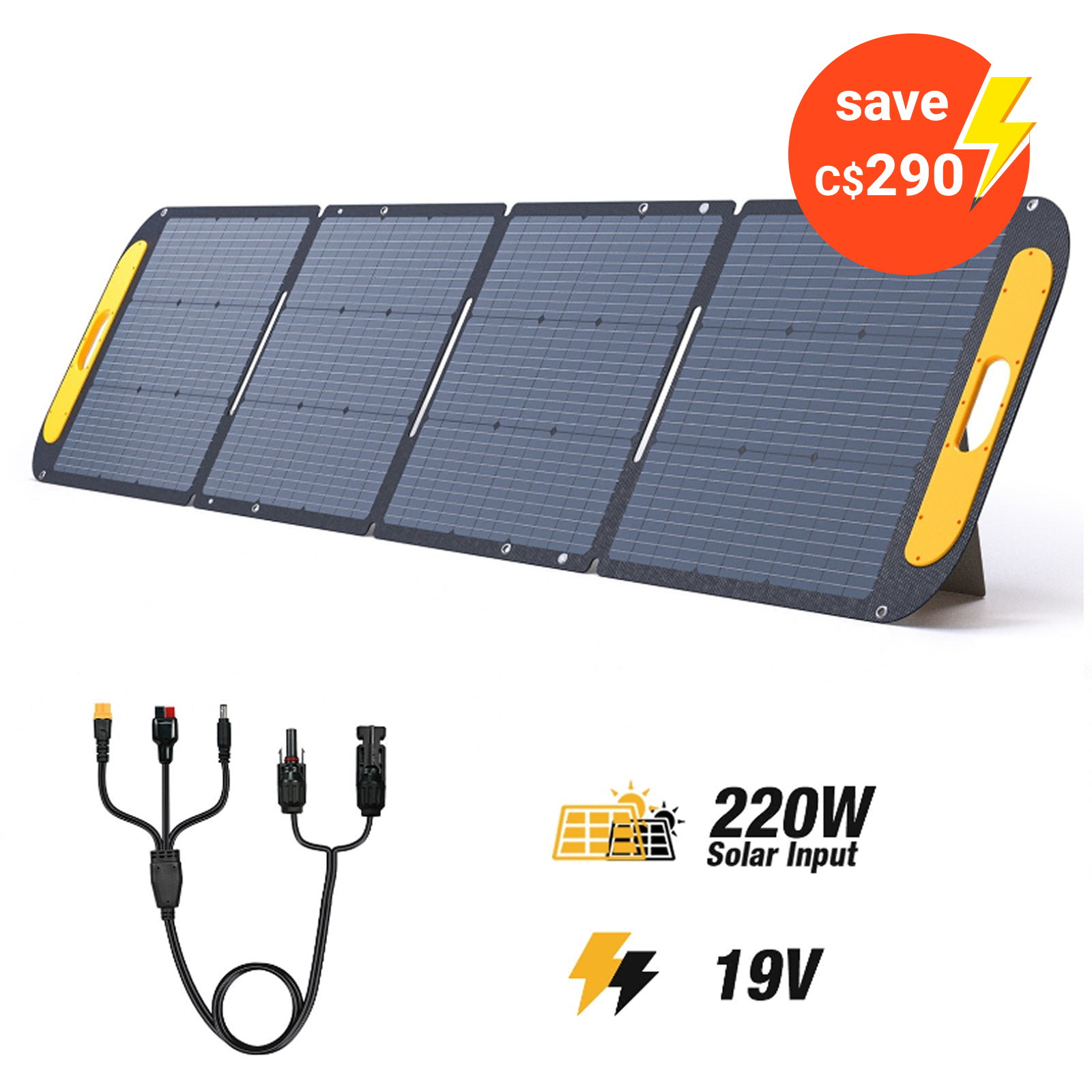 VTOMAN 220W Portable Solar Panel