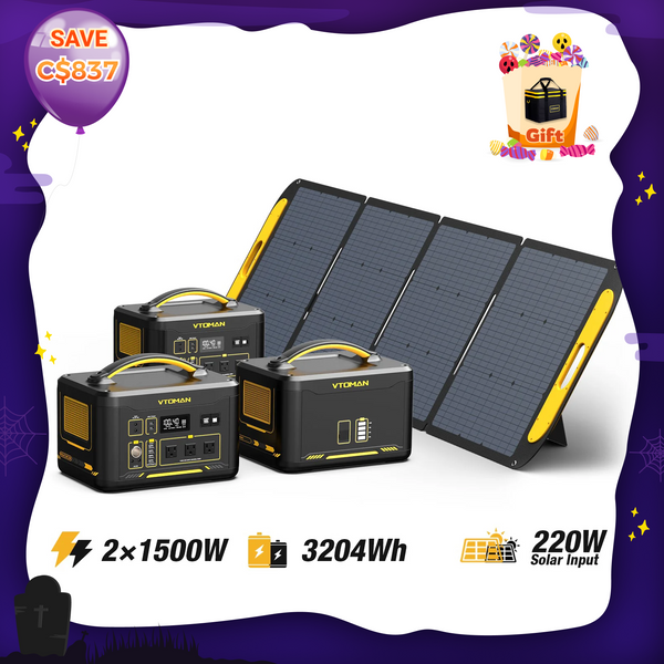 Jump 1500W/3204Wh 220W Solar Generator