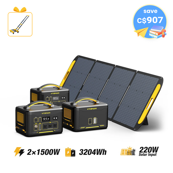 Jump 1500W/3204Wh 220W Solar Generator