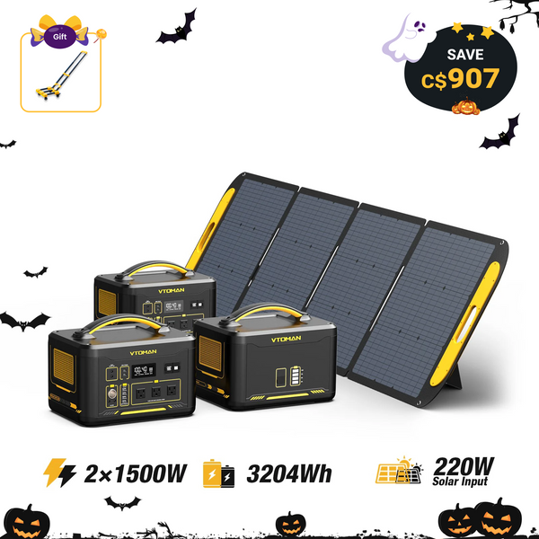 Jump 1500W/3204Wh 220W Solar Generator