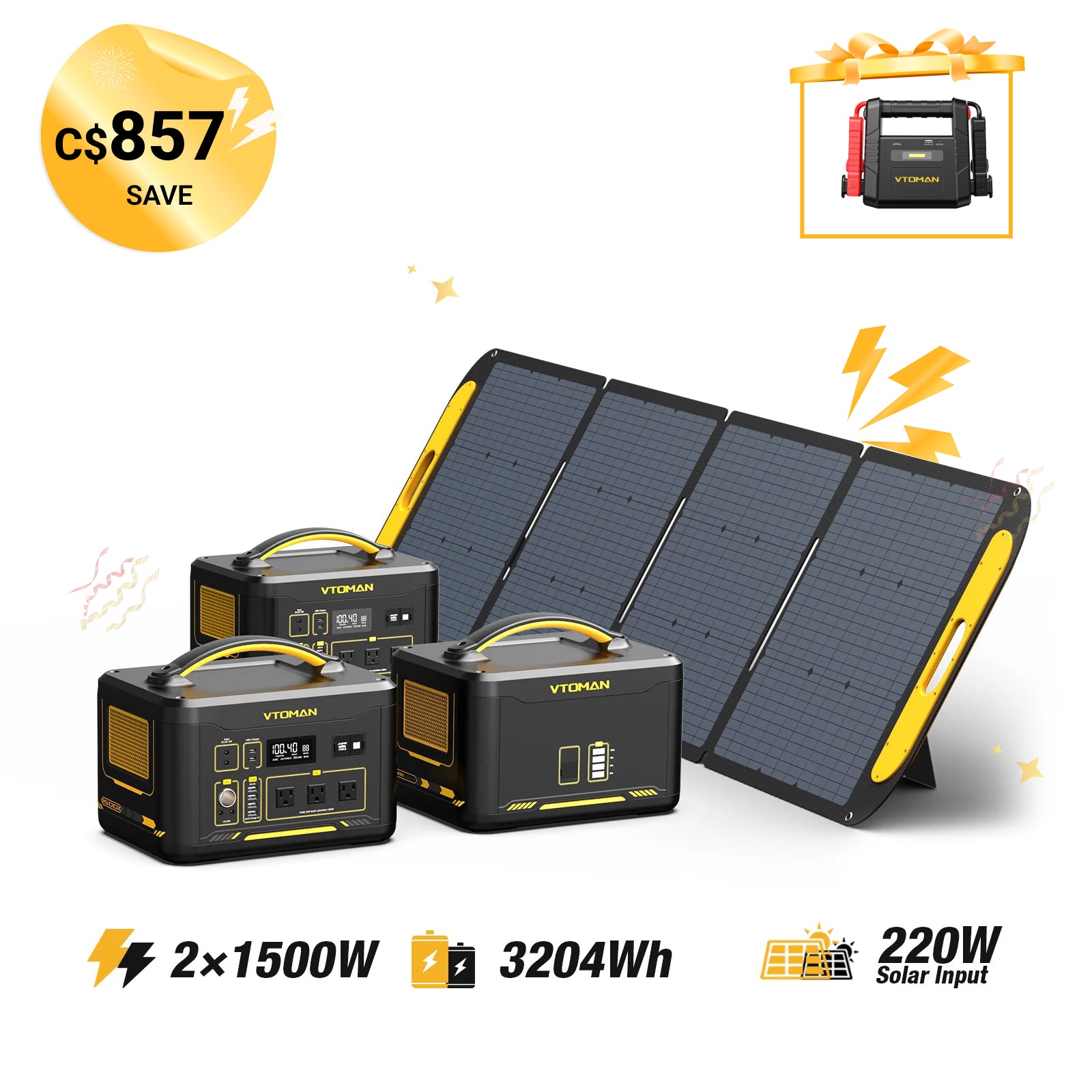 Jump 1500W/4752Wh 440W Solar Generator