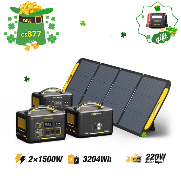 Jump 1500W/3204Wh 220W Solar Generator