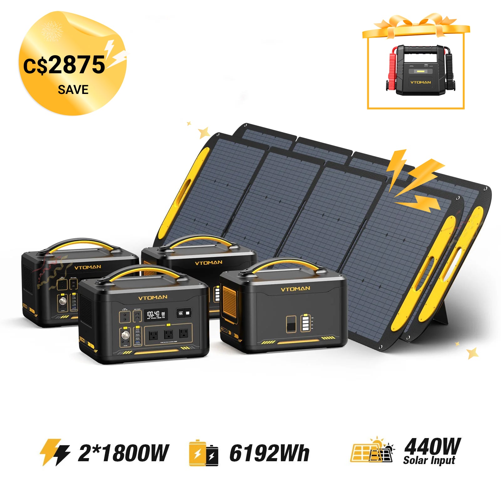 Jump 1800W/6192Wh 440W Solar Generator