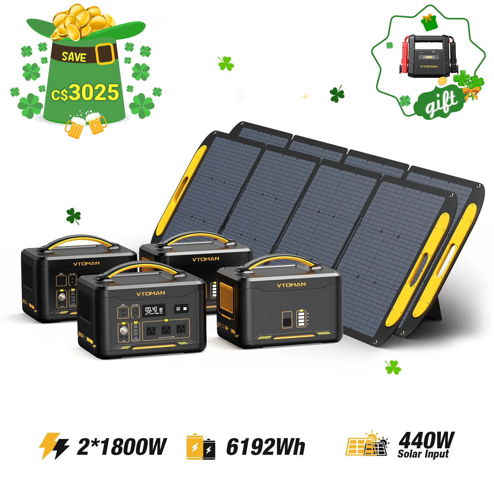 Jump 1800W/6192Wh 440W Solar Generator