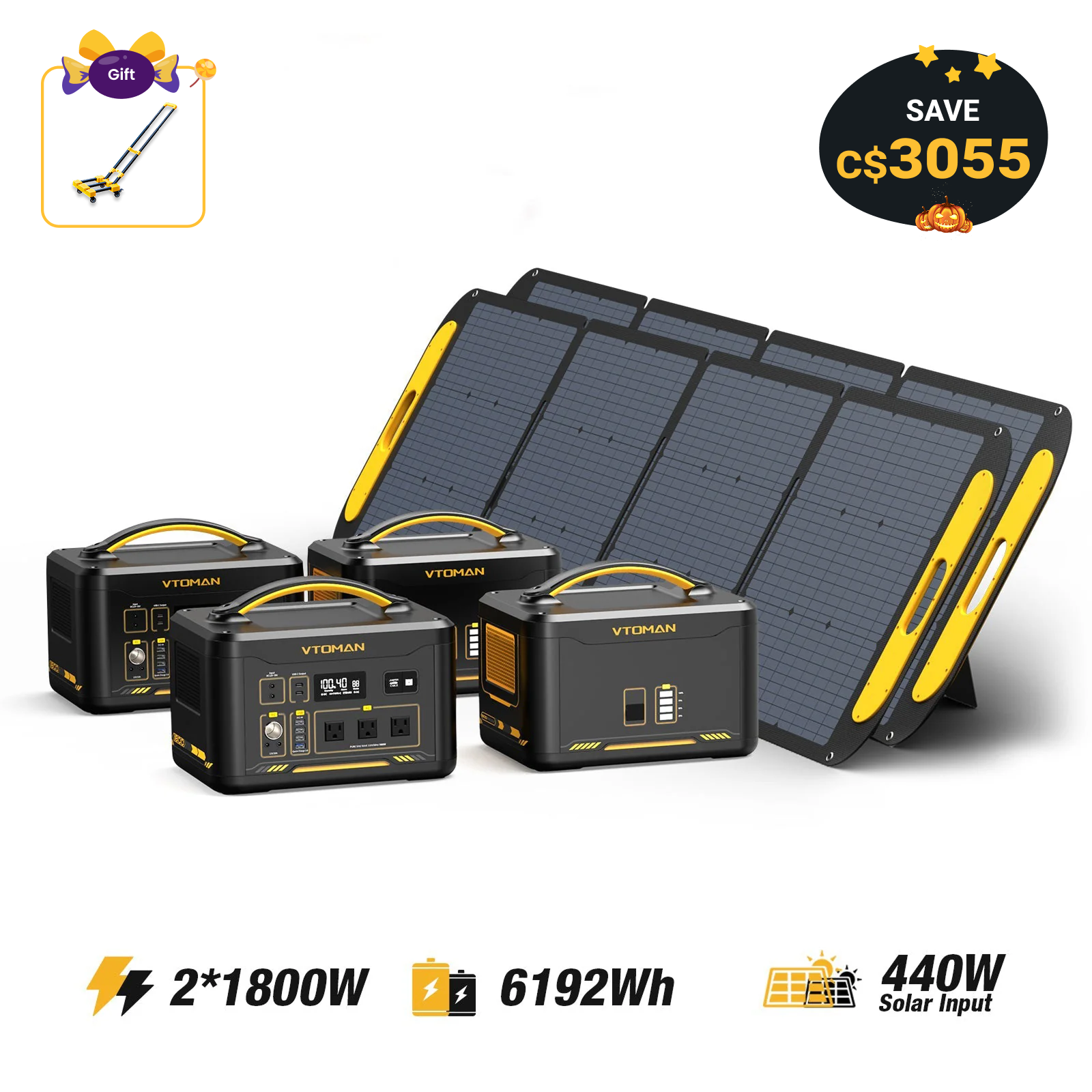 Jump 1800W/6192Wh 440W Solar Generator