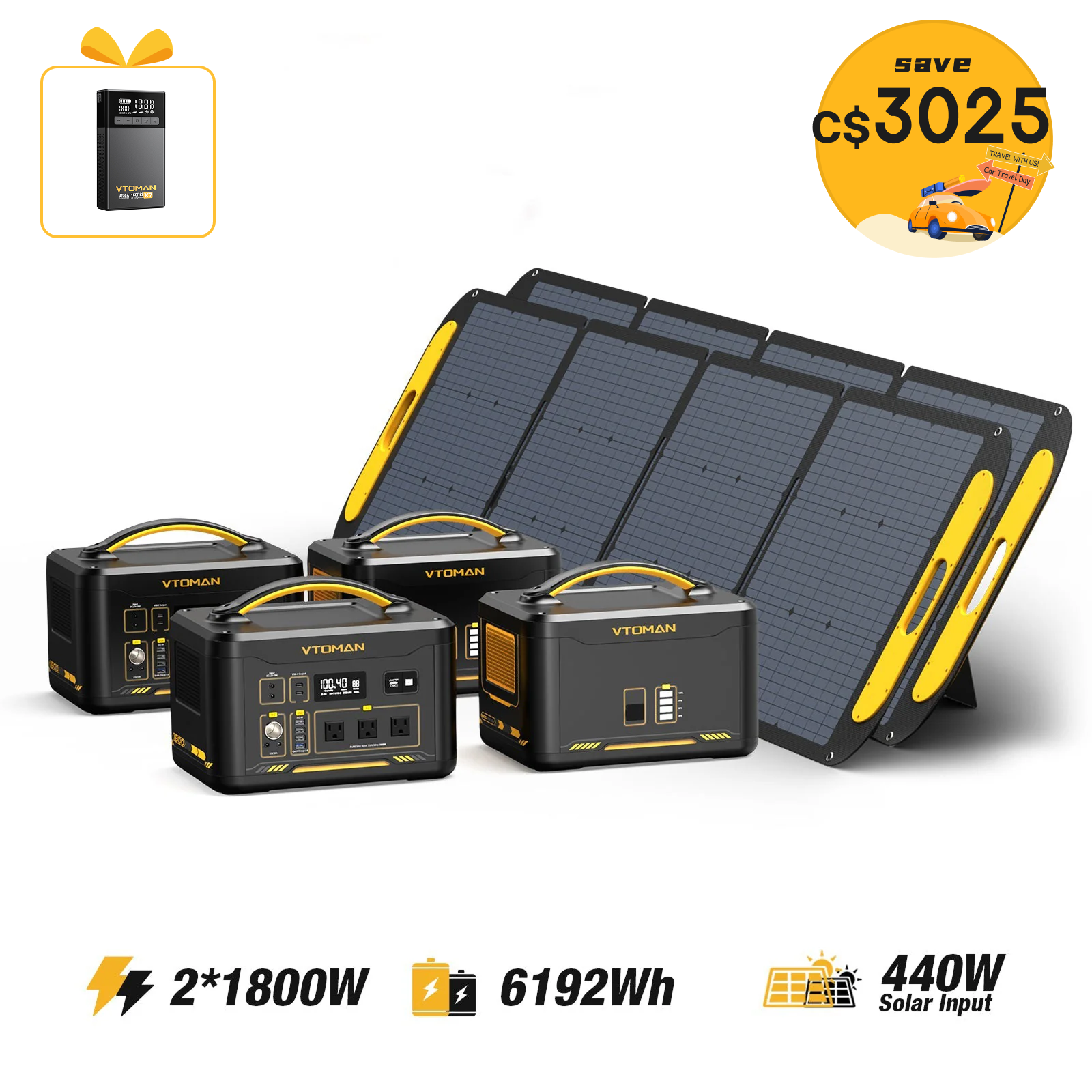 Générateur solaire Jump 1800W/6192Wh 440W