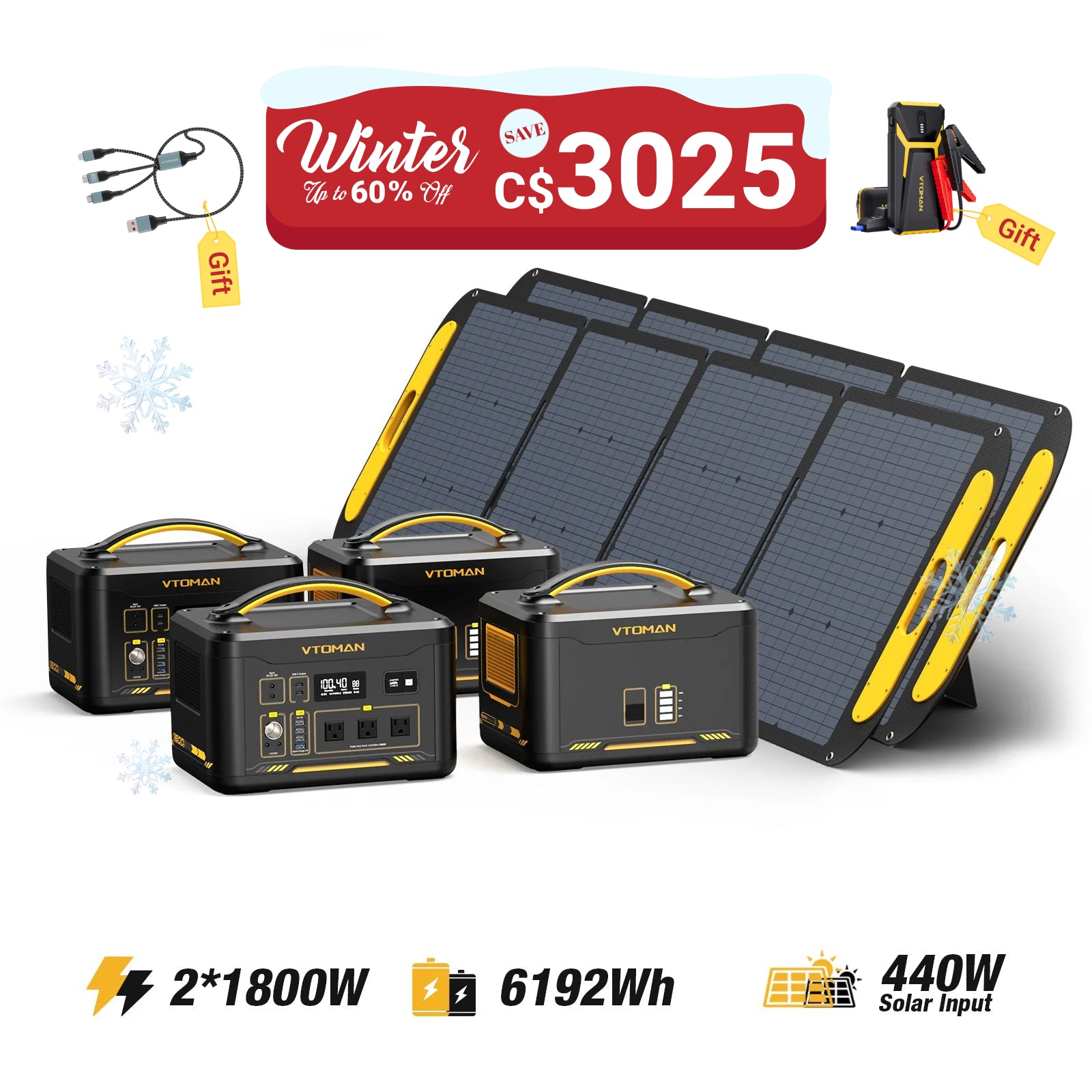 Jump 1800W/6192Wh 440W Solar Generator