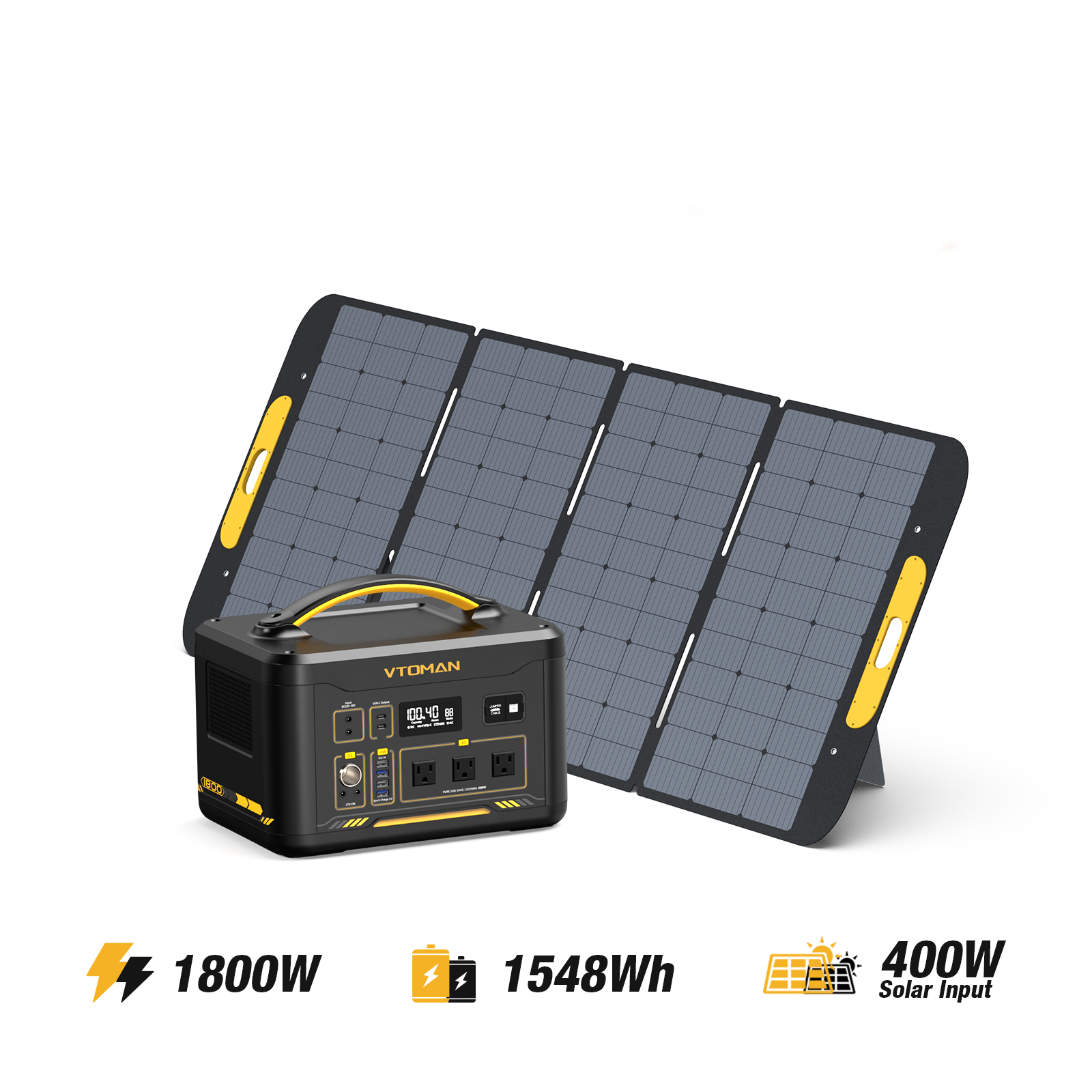 Générateur solaire VTOMAN Jump 1800W/1548Wh 400W