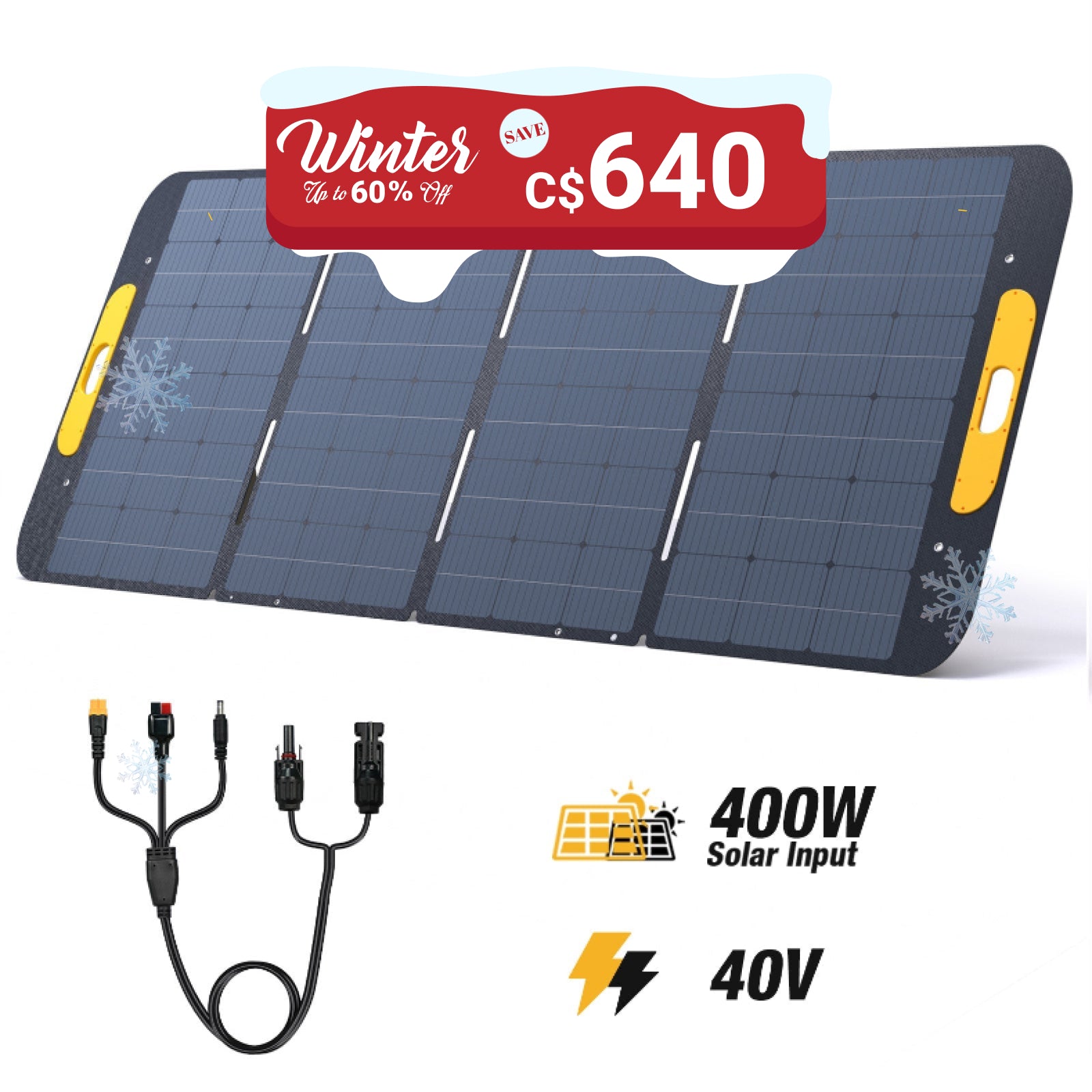 VTOMAN 400W Foldable Portable Solar Panels