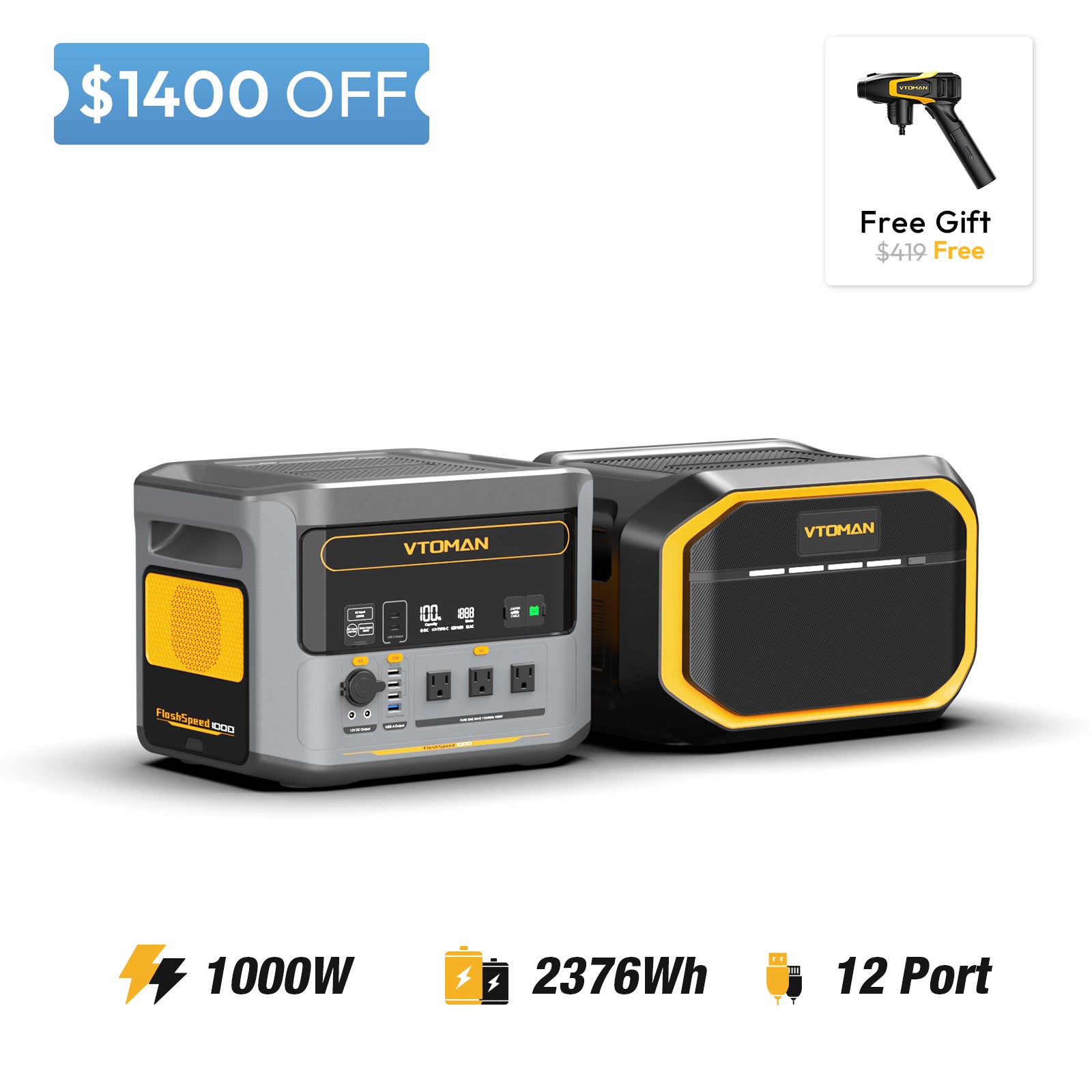 FlashSpeed 1000 and 1548wh extra battery save $1400 in summer sale