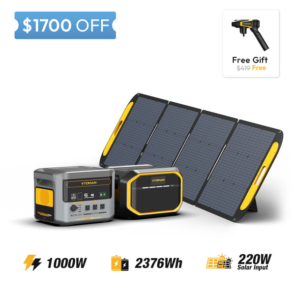 FlashSpeed 1000 and 1548wh etra battery and 220w solar panel save $1700 in summer sale
