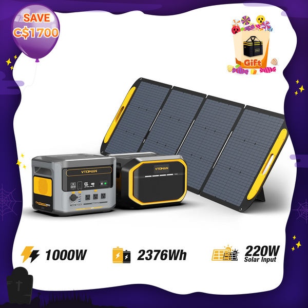 FlashSpeed 1000W/2376Wh 220W Solar Generator