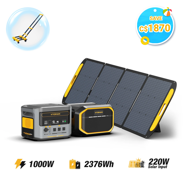 FlashSpeed 1000W/2376Wh 220W Solar Generator