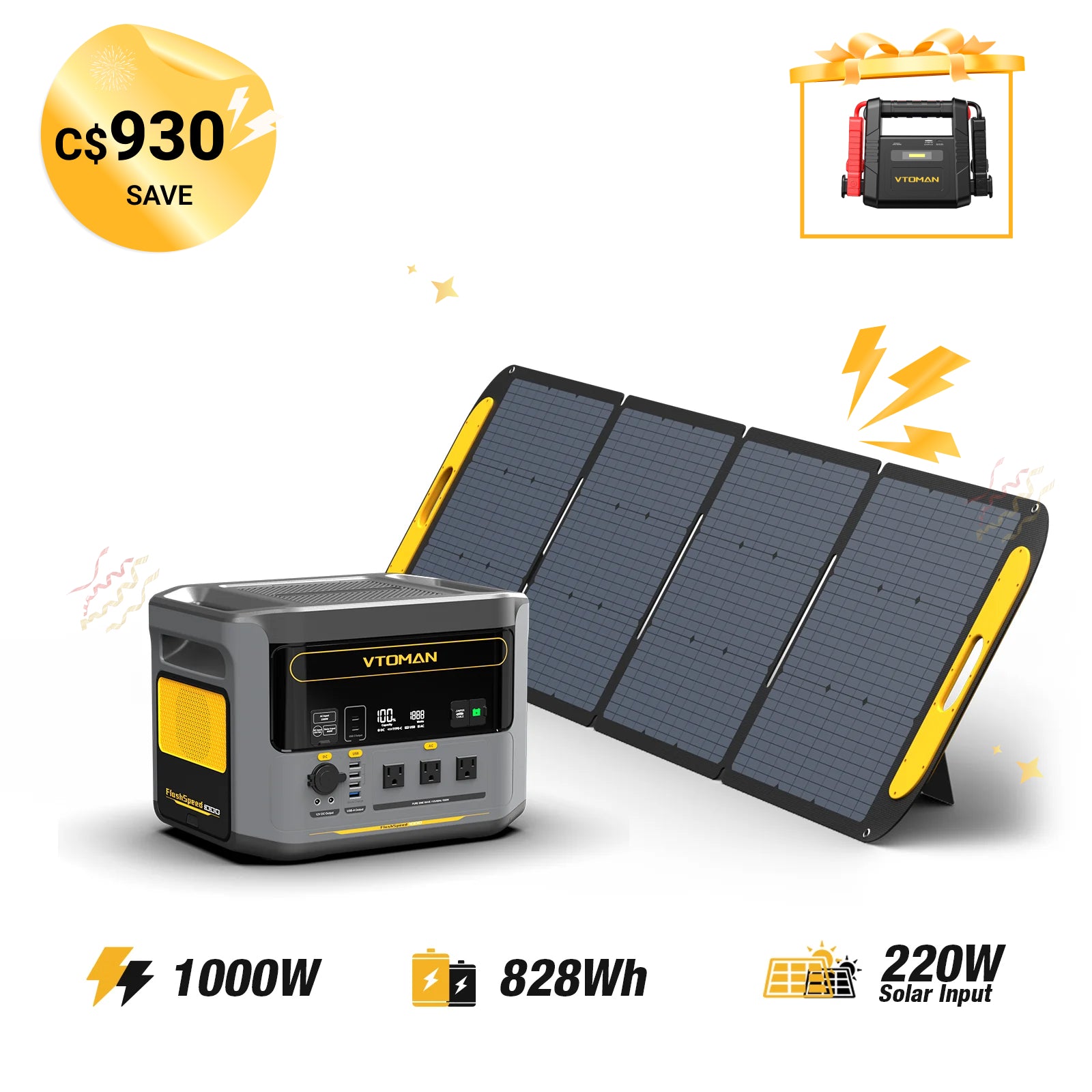 VTOMAN FlashSpeed 1000 Power Station 828Wh | 1000W