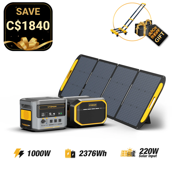 FlashSpeed 1000W/2376Wh 220W Solar Generator