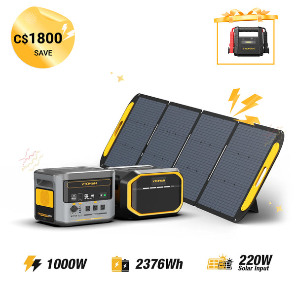 FlashSpeed 1000W/2376Wh 220W Solar Generator