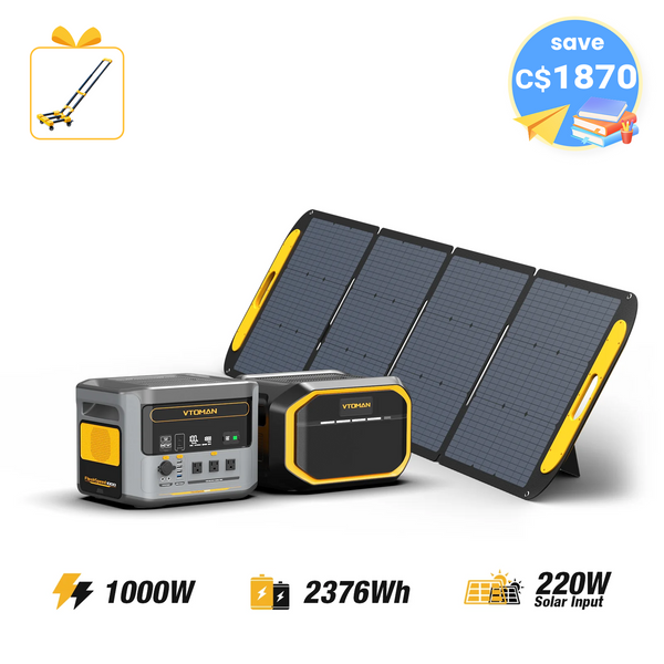 FlashSpeed 1000W/2376Wh 220W Solar Generator