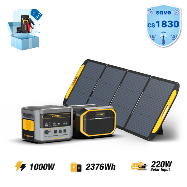 FlashSpeed 1000W/2376Wh 220W Solar Generator