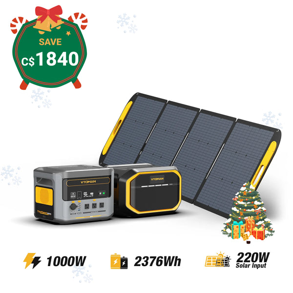 FlashSpeed 1000W/2376Wh 220W Solar Generator