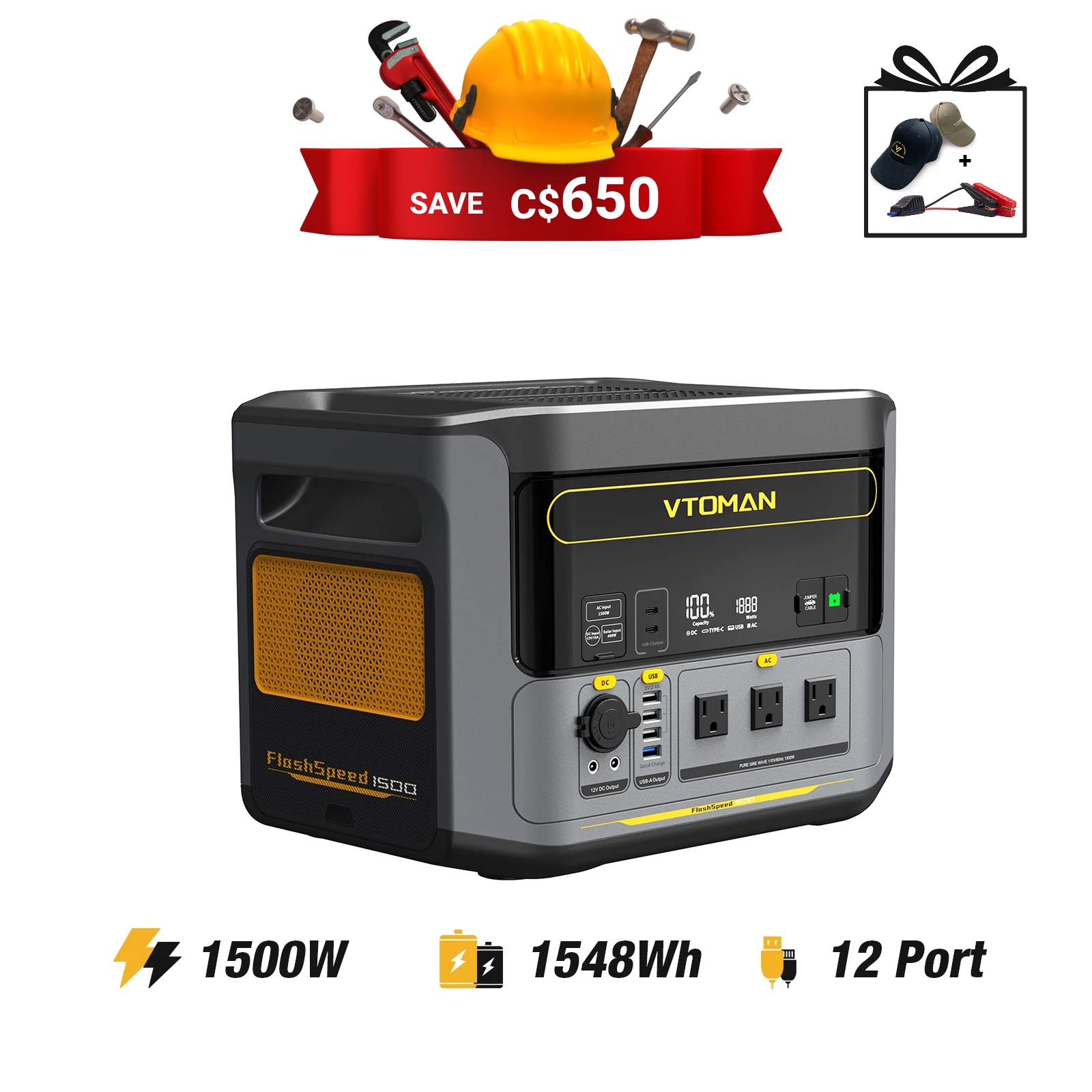 VTOMAN FlashSpeed 1500 Power Station
