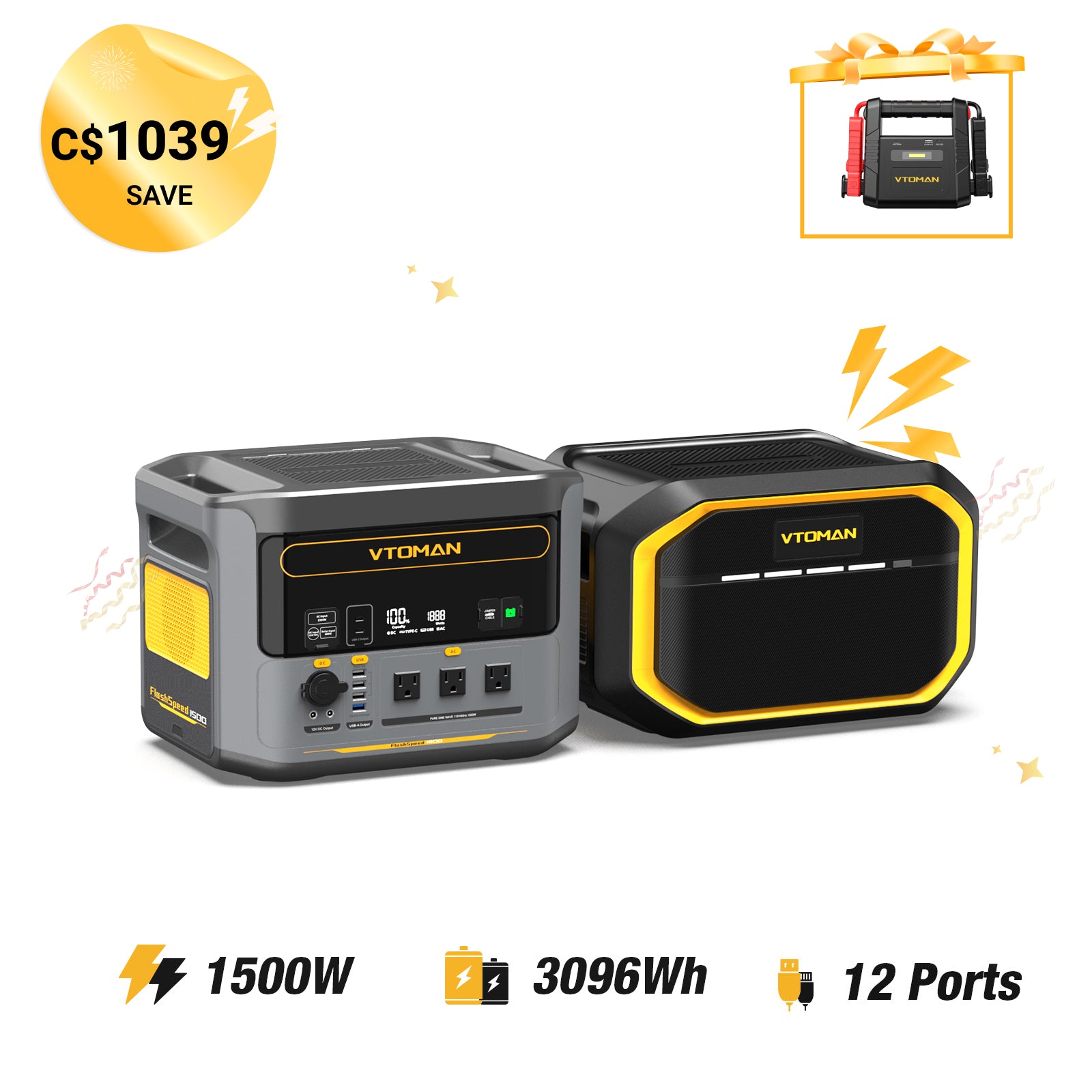 VTOMAN FlashSpeed 1500 Power Station