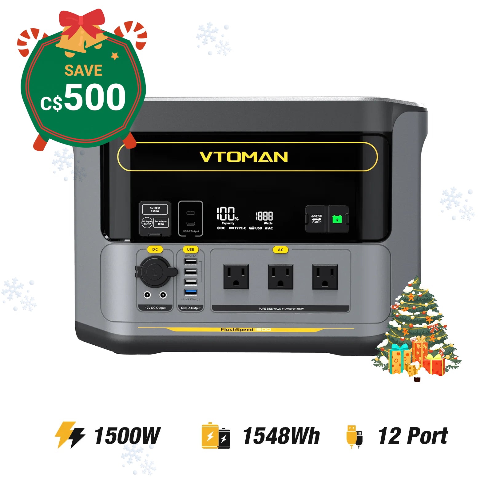 VTOMAN FlashSpeed 1500 Power Station