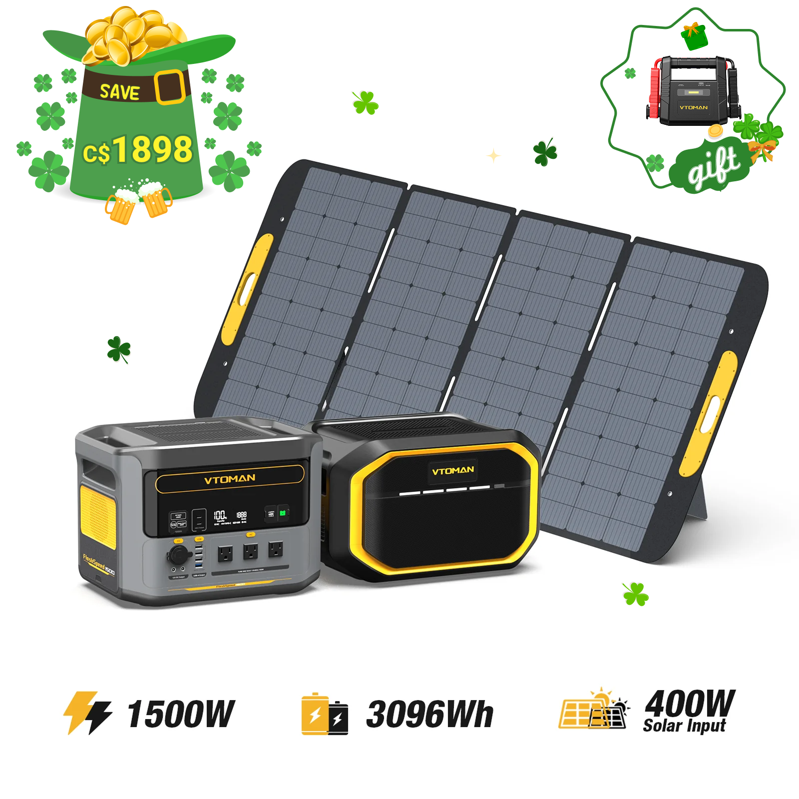 Bundle FlashSpeed 1500 +1548Wh Extra Battery + 400W Solar Panel