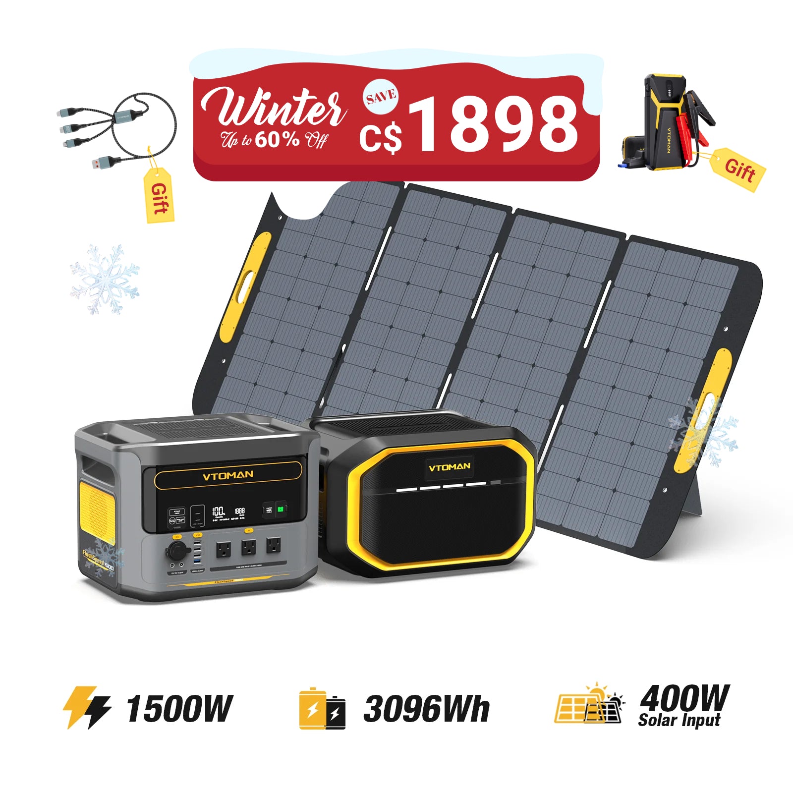 Bundle FlashSpeed 1500 +1548Wh Extra Battery + 400W Solar Panel