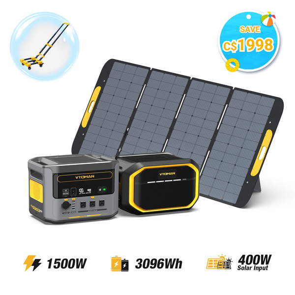 Bundle FlashSpeed ​​1500 + Batterie supplémentaire 1548Wh + Panneau solaire 400W