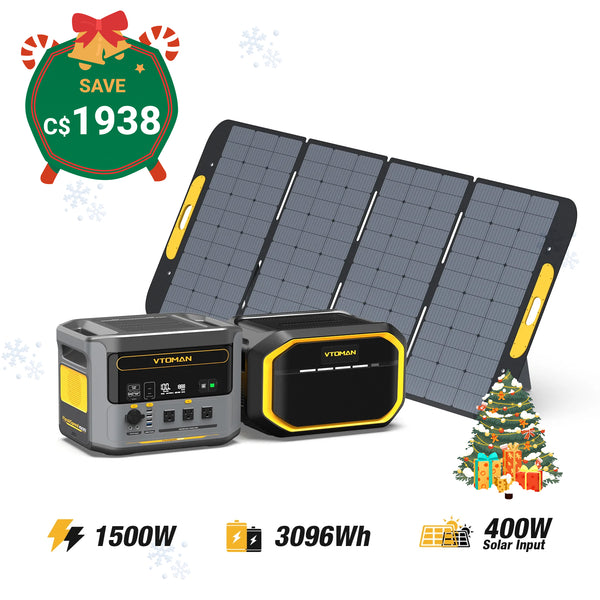 Bundle FlashSpeed ​​1500 + Batterie supplémentaire 1548Wh + Panneau solaire 400W