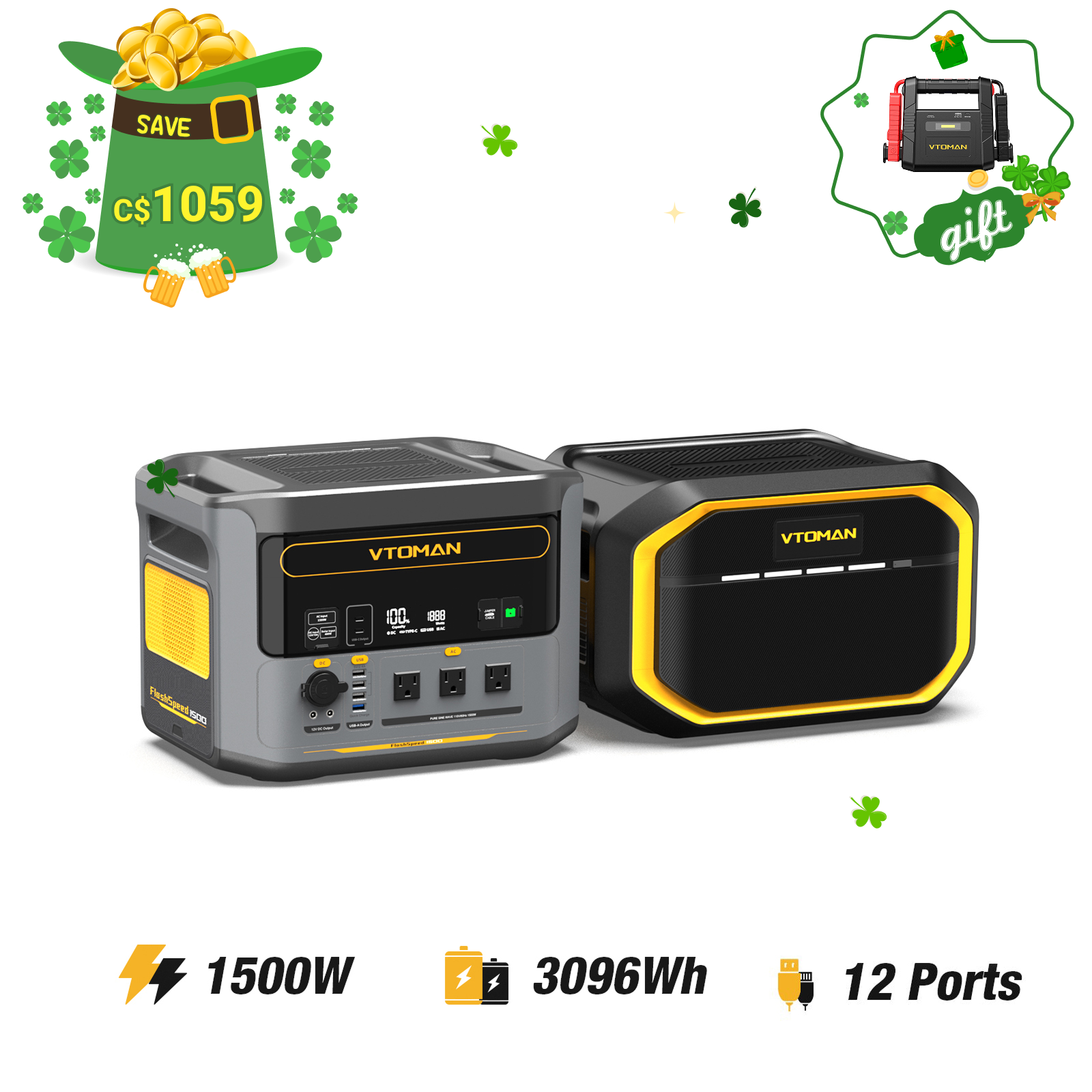 Bundle FlashSpeed 1500 + 1548Wh Extra Battery