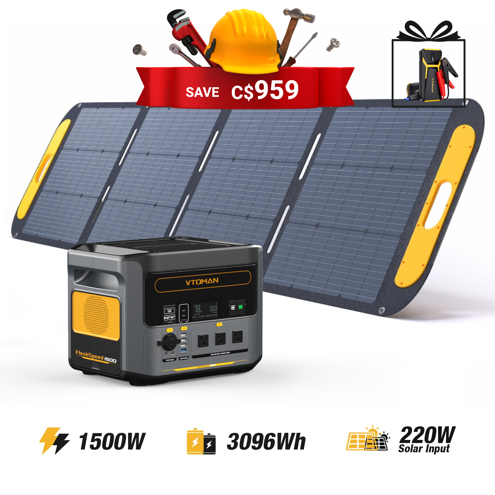 VTOMAN FlashSpeed 1500 Power Station