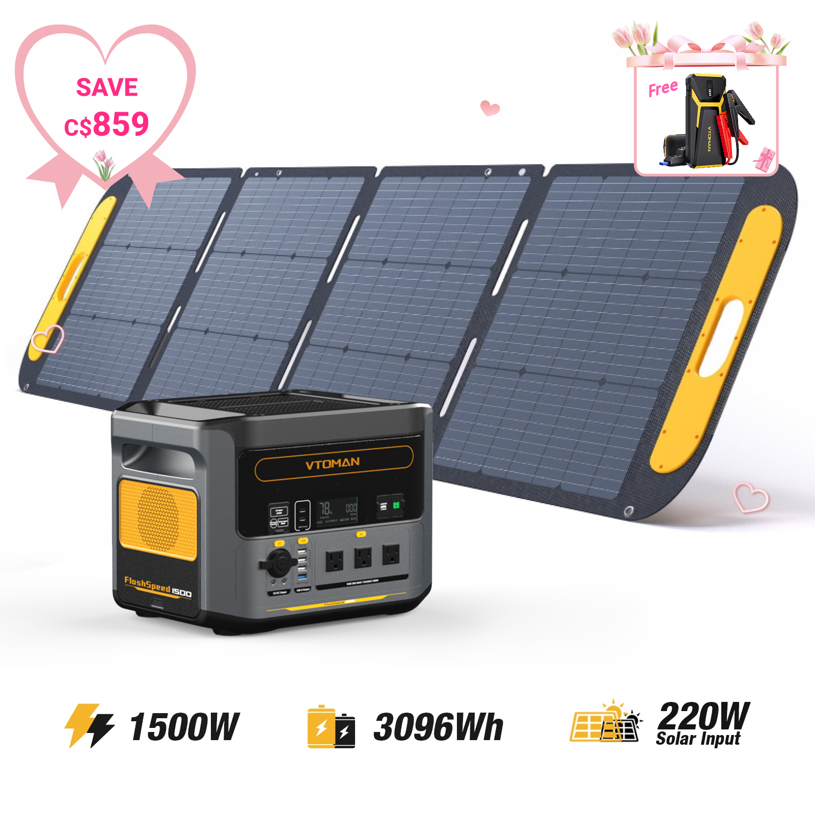 Centrale électrique VTOMAN FlashSpeed ​​1500 