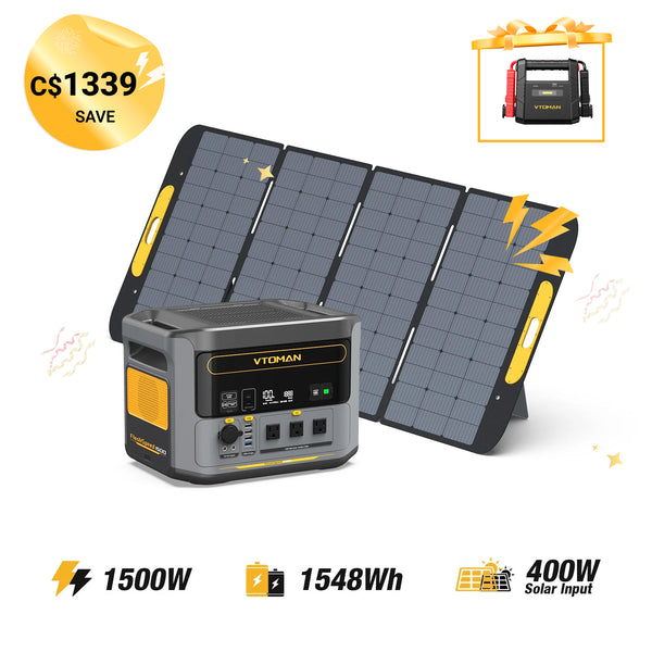 FlashSpeed 1500W/1548Wh 400W Solar Generator