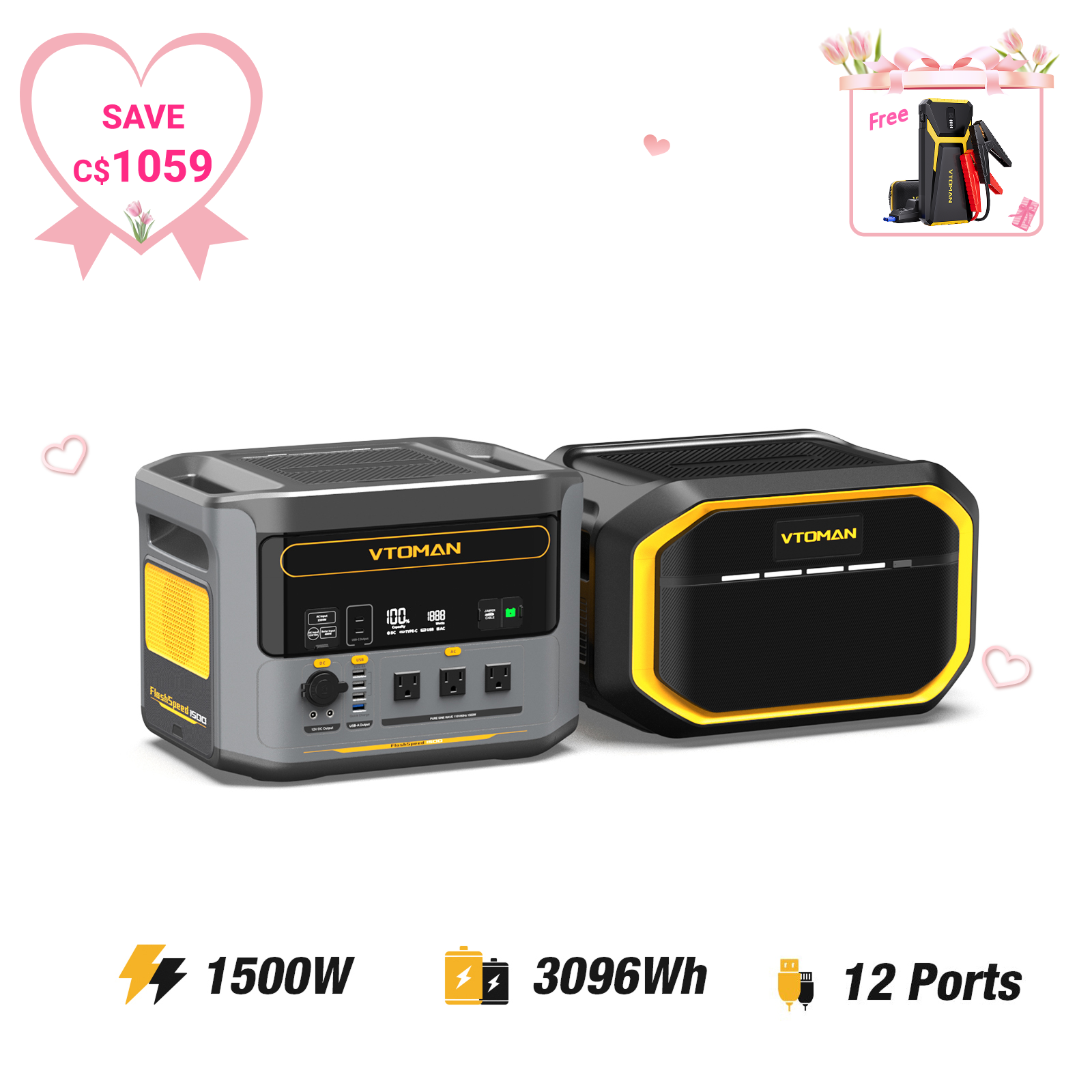 Centrale électrique VTOMAN FlashSpeed ​​1500 