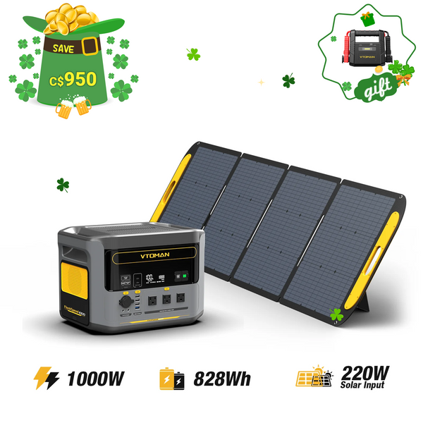 FlashSpeed 1000W/828Wh 220W Solar Generator