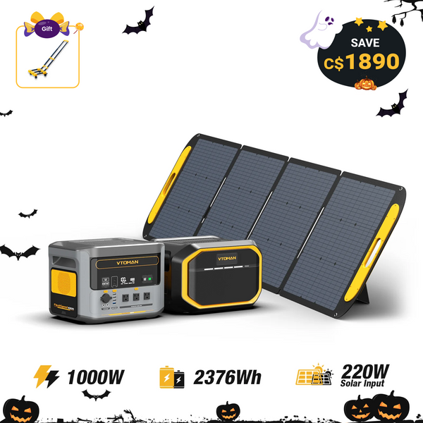 FlashSpeed 1000W/2376Wh 220W Solar Generator