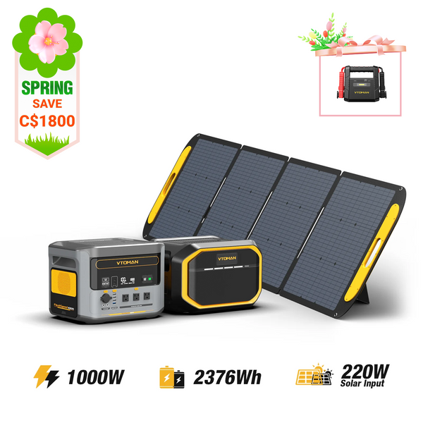 FlashSpeed 1000W/2376Wh 220W Solar Generator