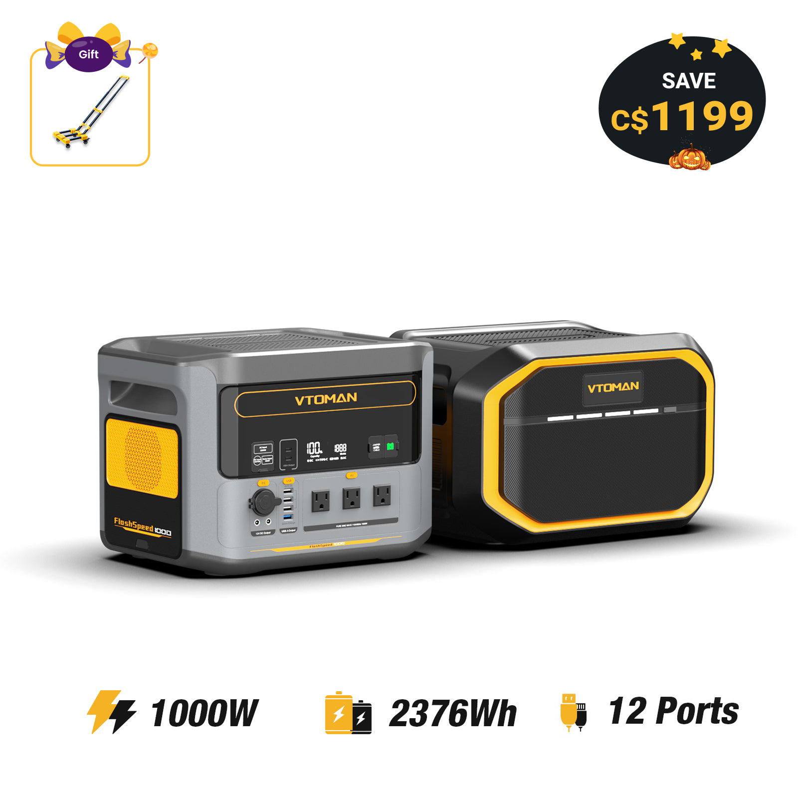 Bundle FlashSpeed 1000 + 1548Wh Extra Battery