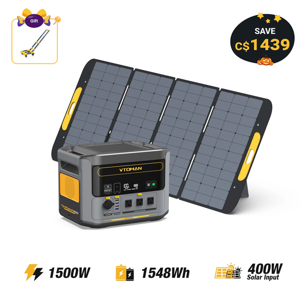 FlashSpeed 1500W/1548Wh 400W Solar Generator