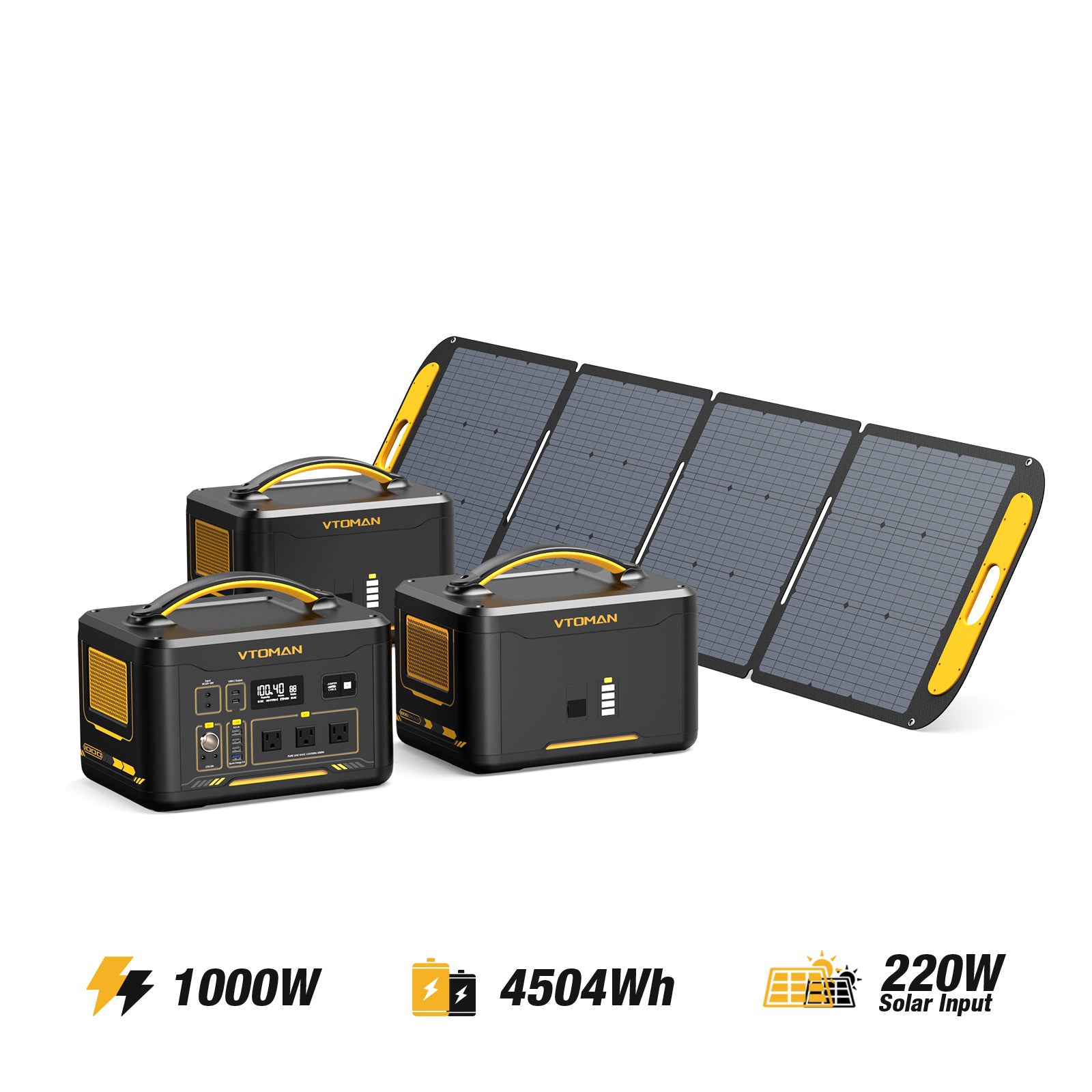 vtoman jump 1000W/4504Wh 220W solar Generator